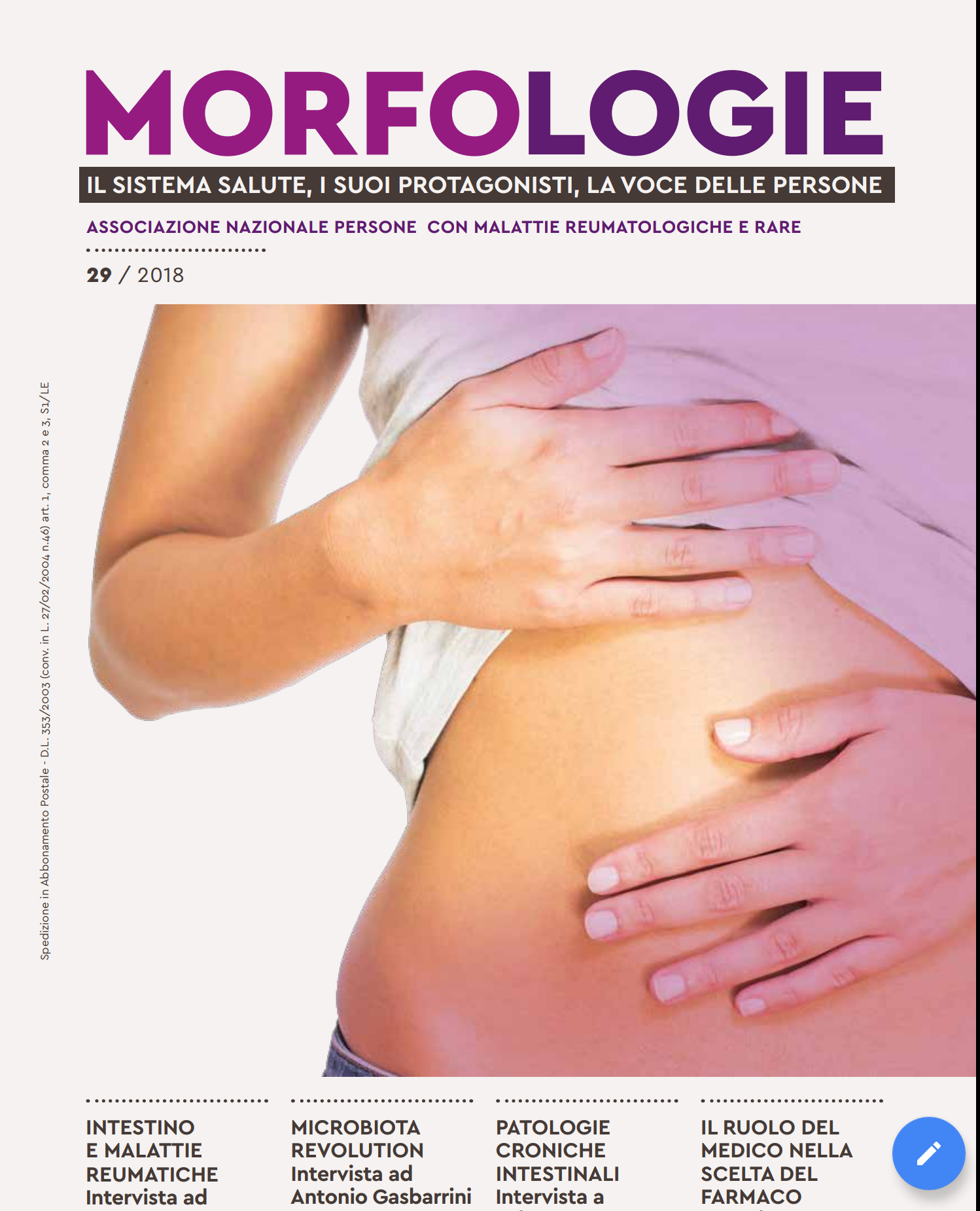MORFOLOGIE N. 29 – 2018: Intestino e malattie reumatiche: cosa dovresti sapere?