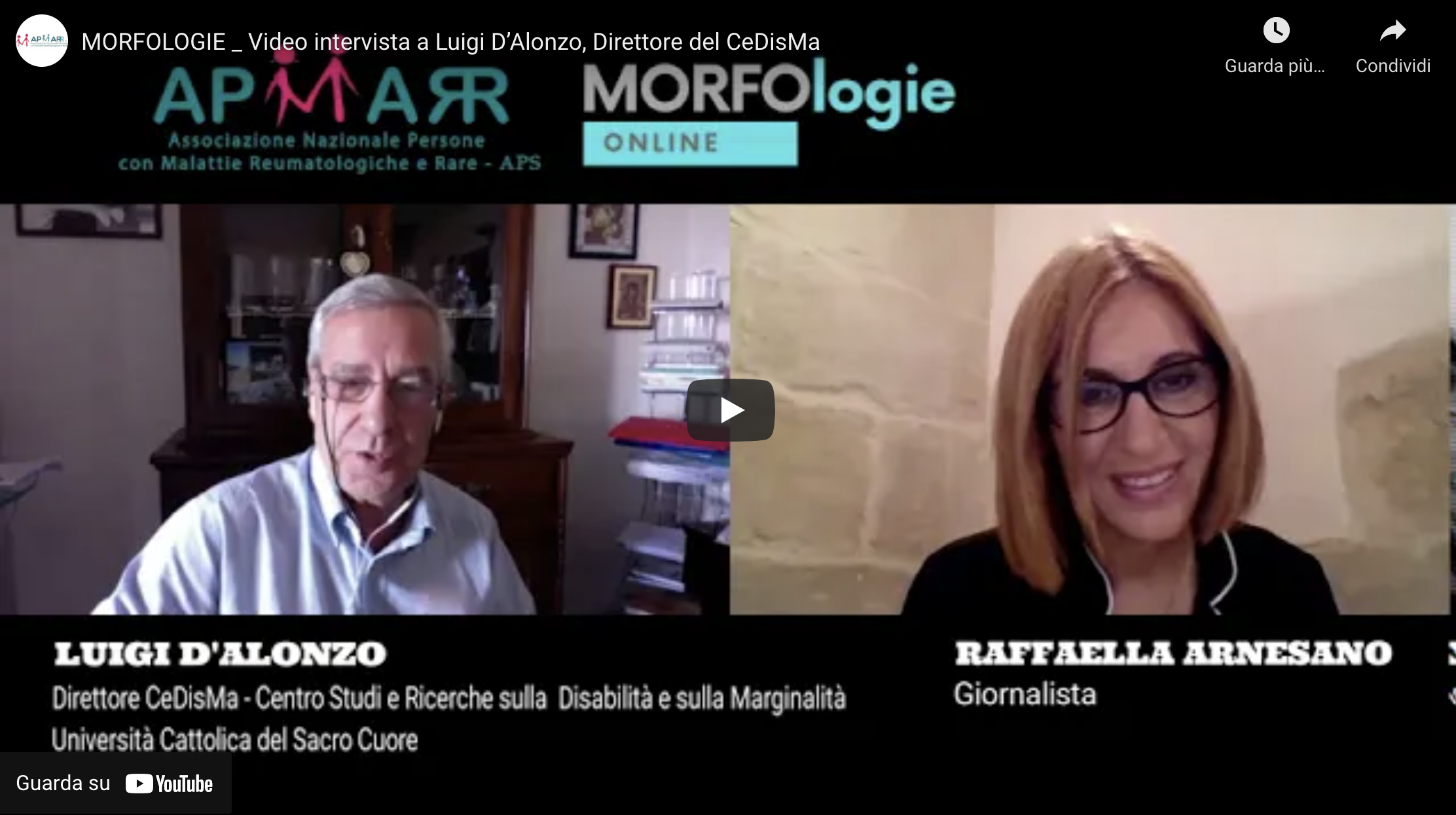 #Morfologie | Video Intervista a Luigi D’Alonzo, Direttore del CeDisMa
