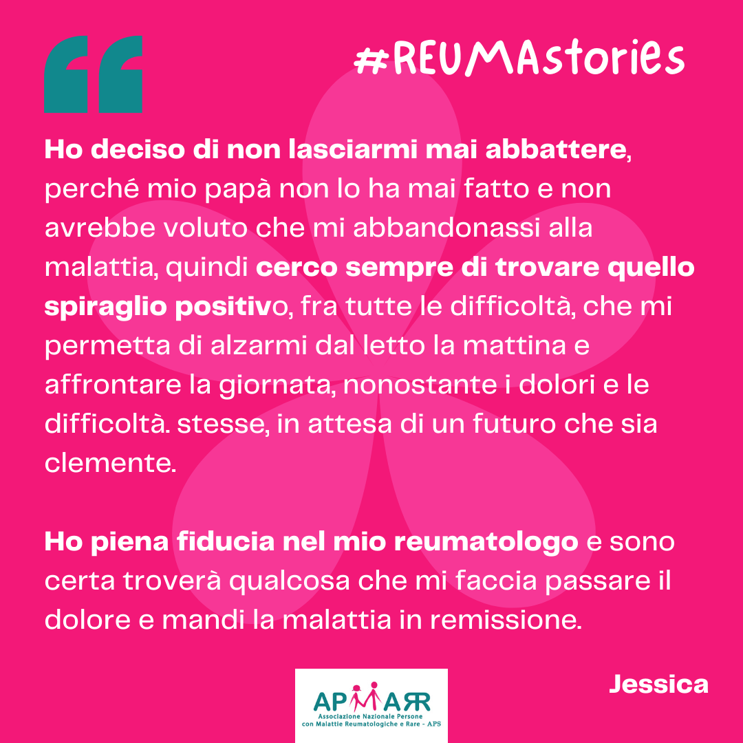 REUMAstories, Jessica racconta la sua storia con la spondilite anchilosante