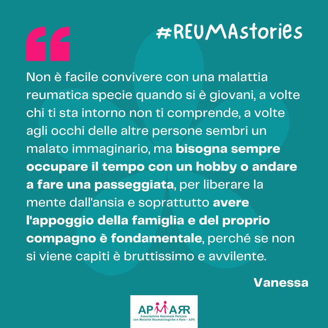 REUMAstories, Vanessa racconta la sua storia con la spondilite anchilosante
