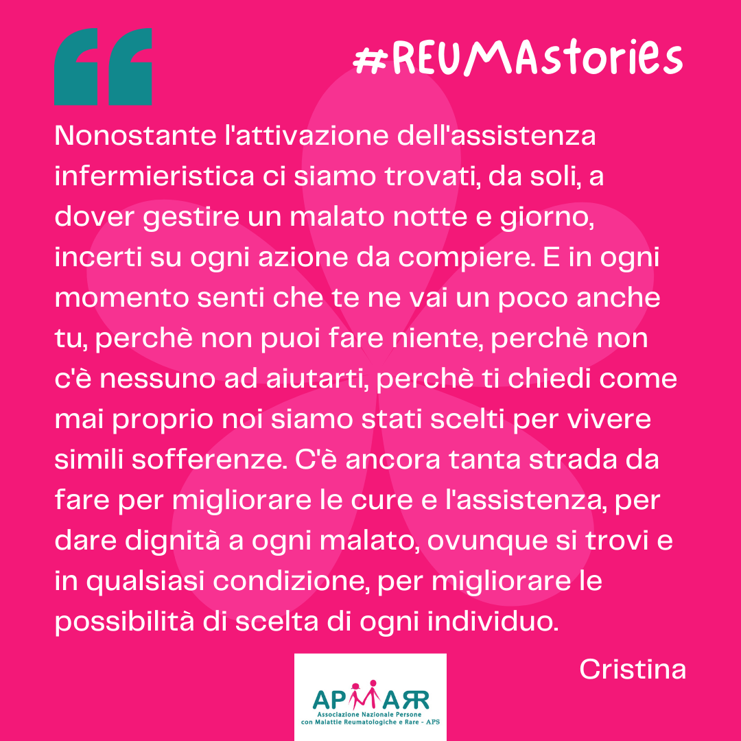 REUMAstories, Cristina racconta la sua esperienza come caregiver della mamma