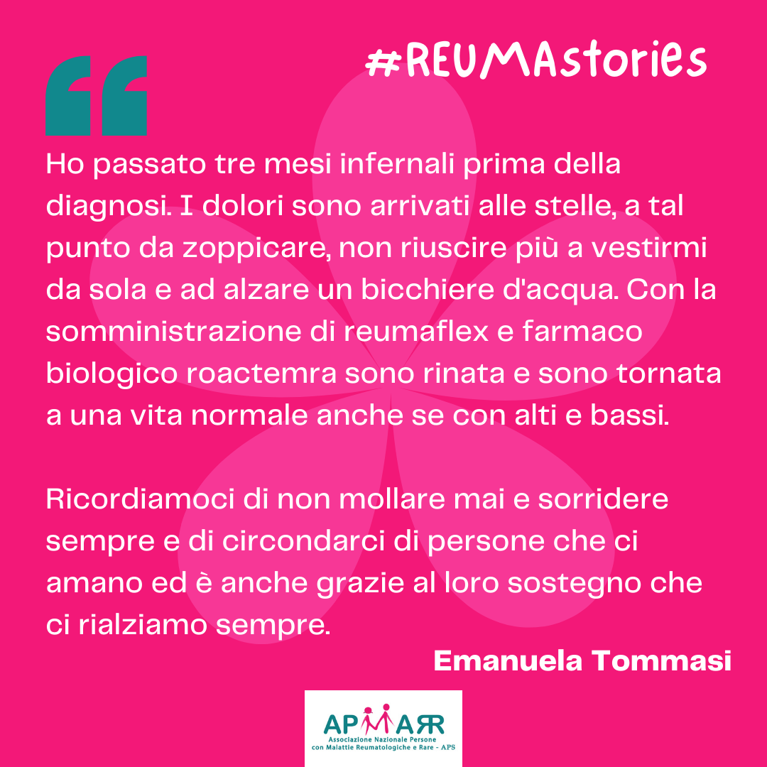 REUMAstories, Emanuela racconta la sua esperienza con l’artrite reumatoide