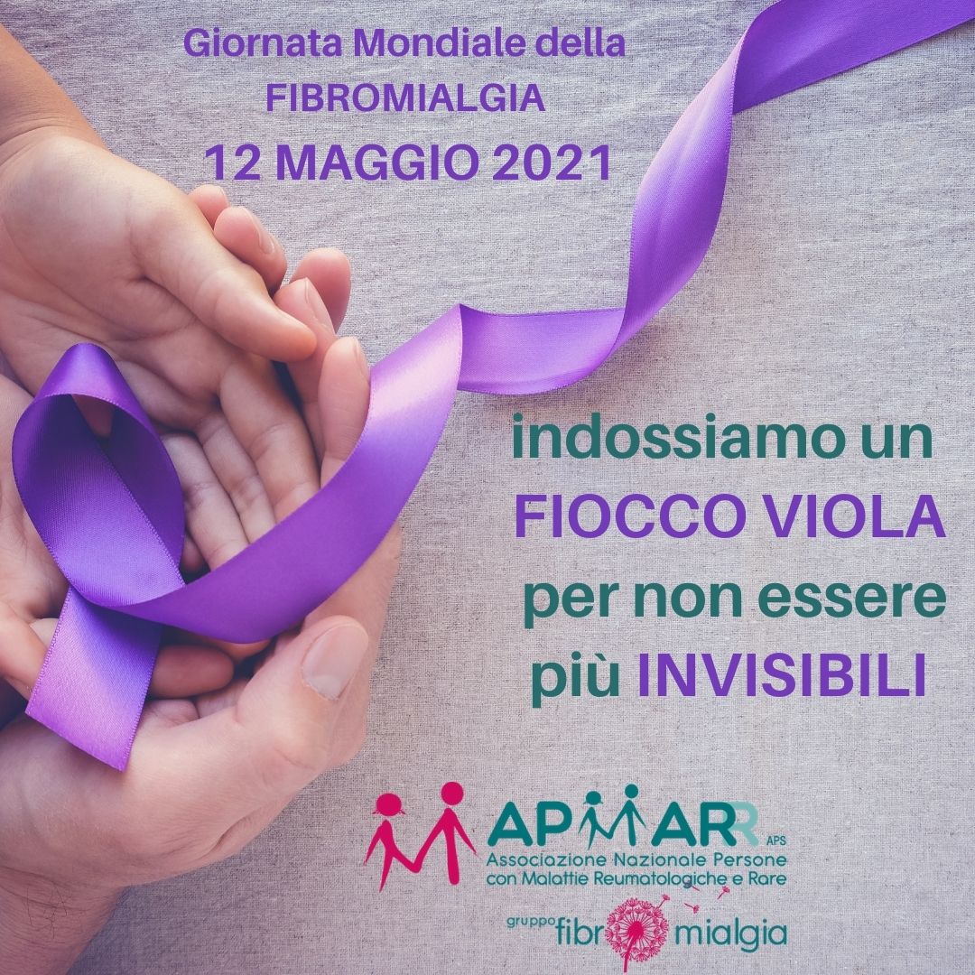 Illuminiamo la Fibromialgia – Indossa un fiocco viola – Andiamo in scena! Le passioni oltre la Fibromialgia