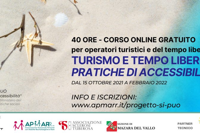 Turismo e tempo libero: pratiche di accessibilità – Corso di Formazione per operatori turistici e del tempo libero