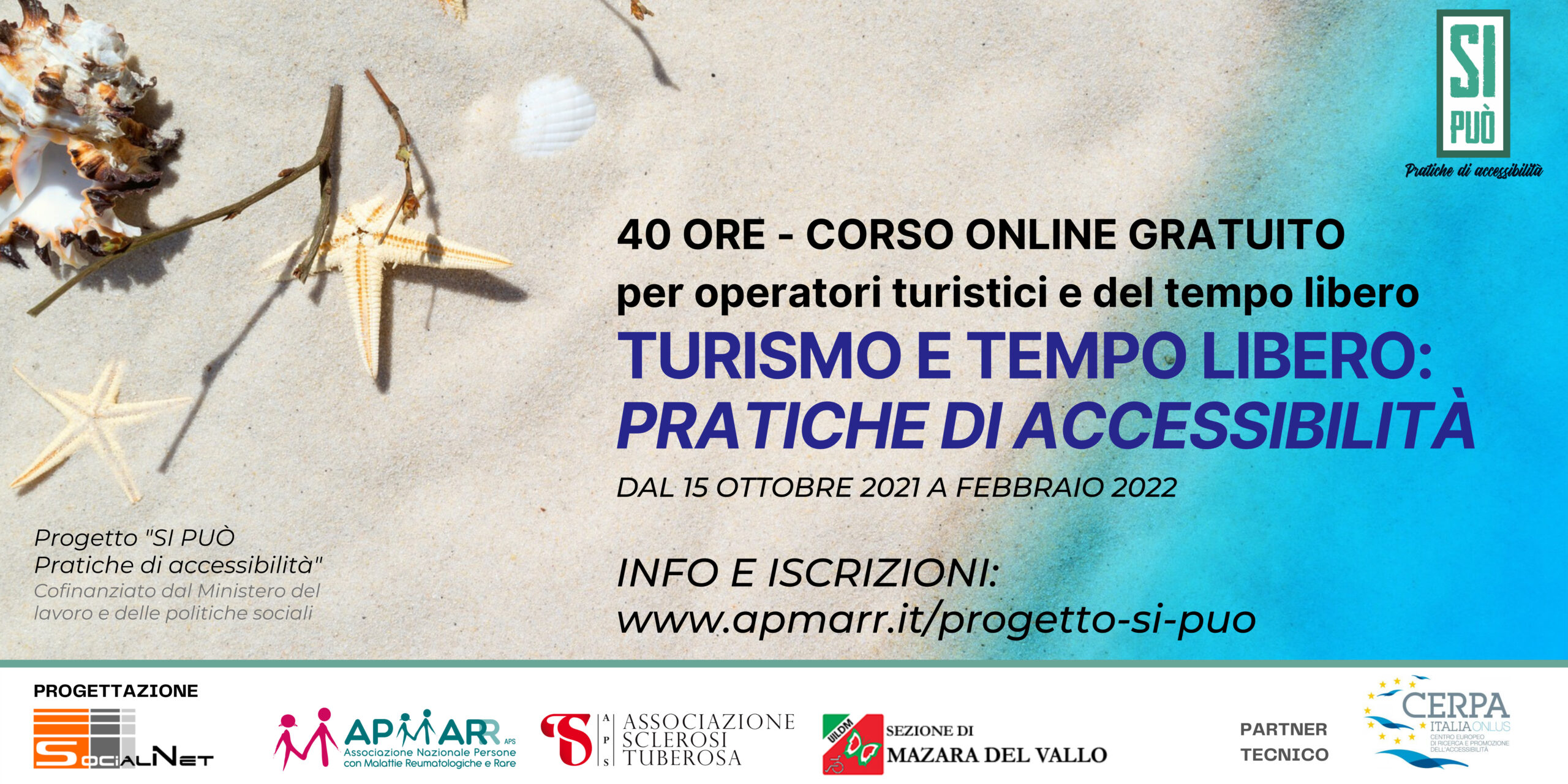 Turismo e tempo libero: pratiche di accessibilità – Corso di Formazione per operatori turistici e del tempo libero