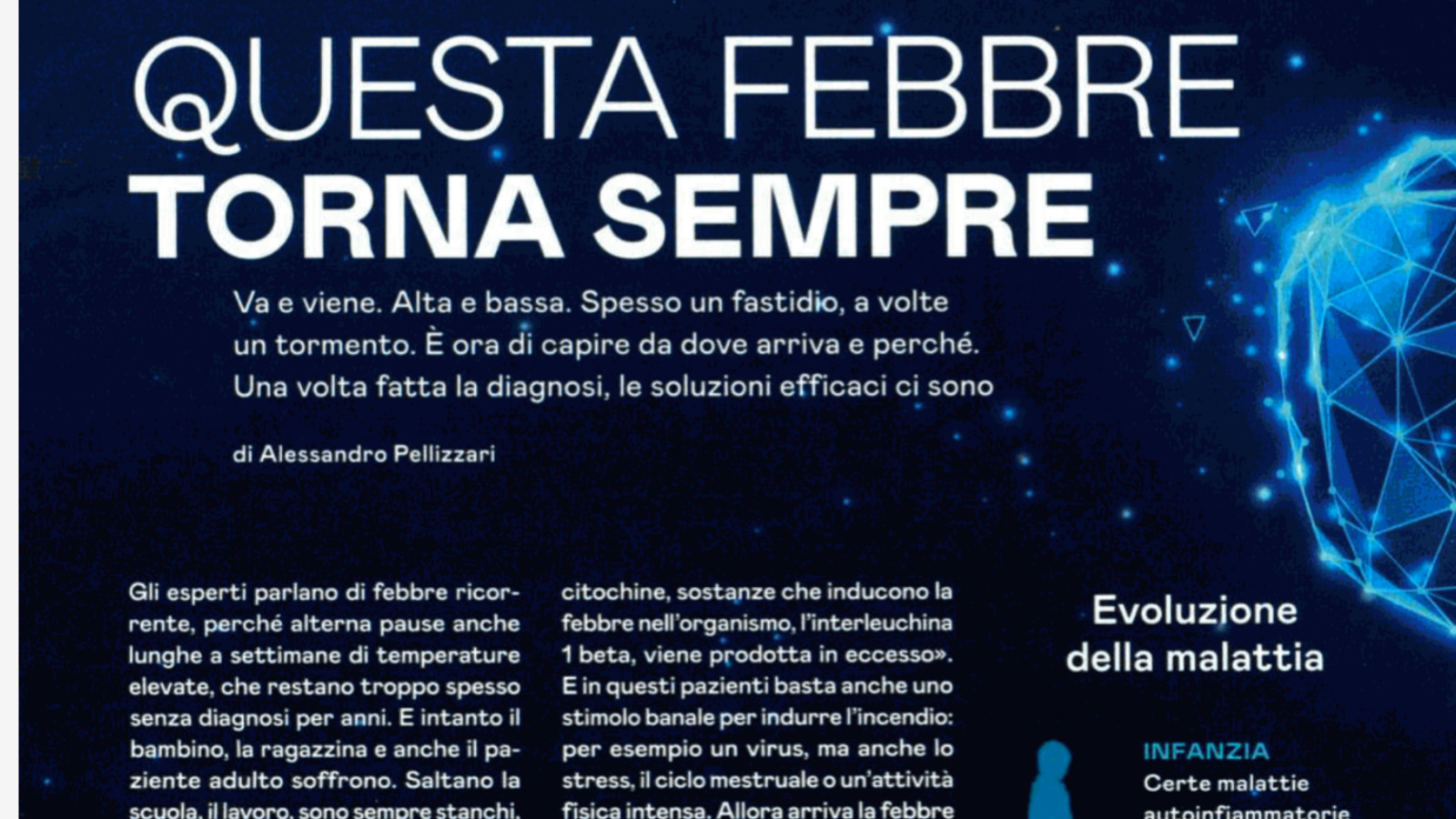 Questa febbre torna sempre – Articolo magazine “Starbene” di febbraio