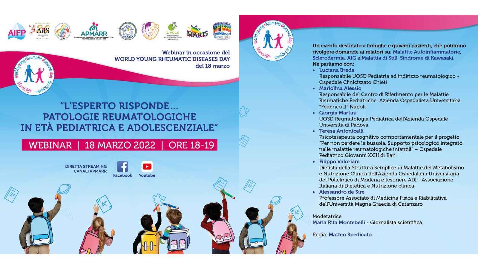 “L’esperto risponde: patologie reumatologiche in età pediatrica e adolescenziale”
