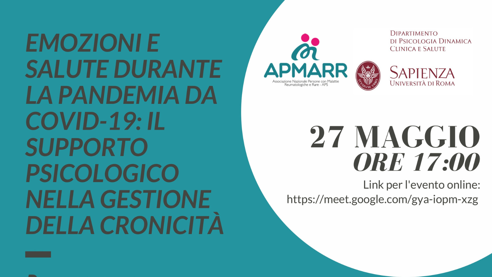 Emozioni e salute durante la pandemia da Covid-19: il supporto psicologico nella gestione della cronicità