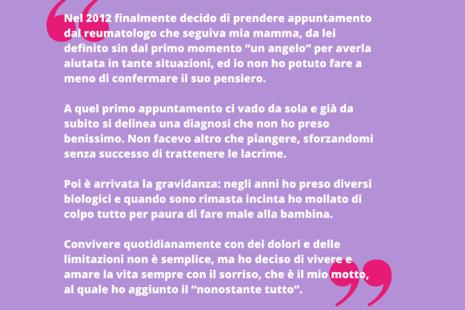 Reumastories, la testimonianza di Daniela affetta da artrite psoriasica e fibromialgia