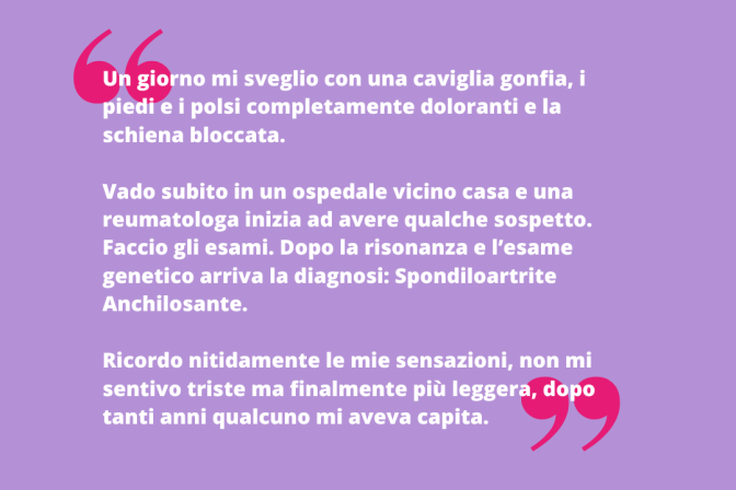 Reumastories, la testimonianza di Alessandra affetta da spondiloartrite anchilosante