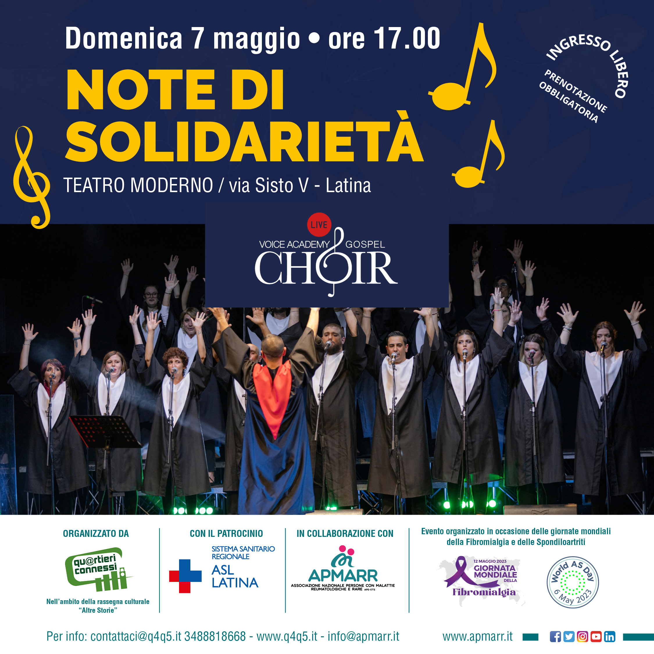 Note di solidarietà, Teatro Moderno di Latina, 7 maggio 2023