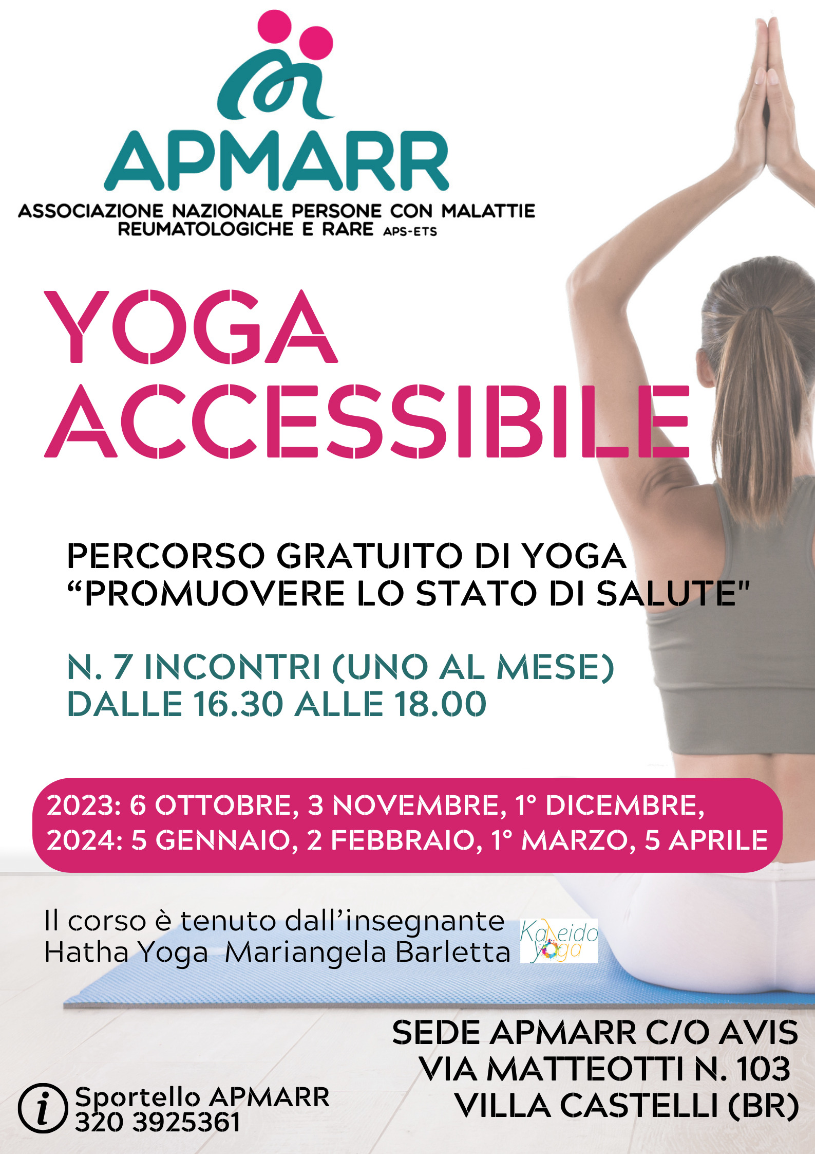 PERCORSO GRATUITO YOGA ACCESSIBILE