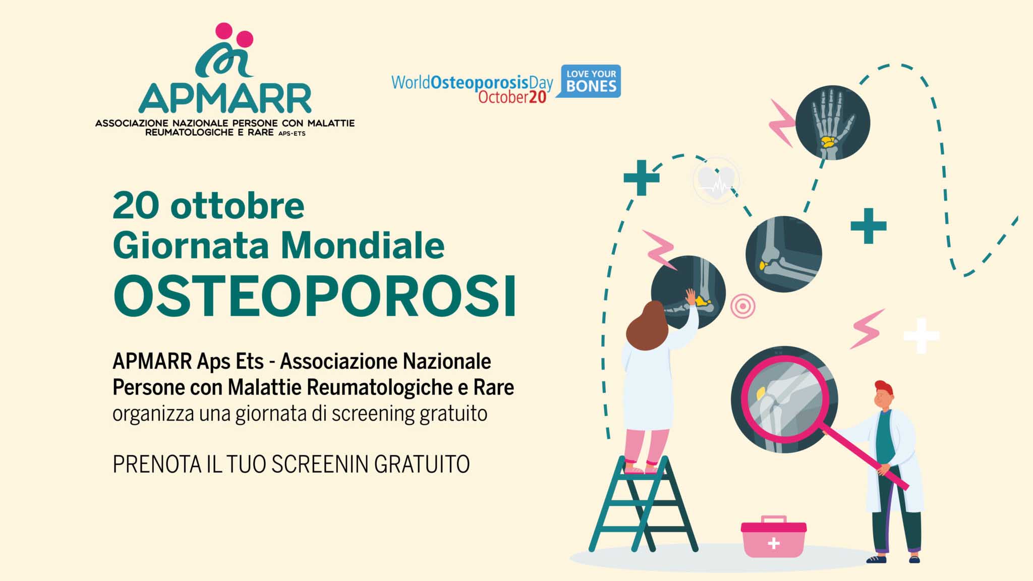 20 ottobre Giornata Mondiale OSTEOPOROSI