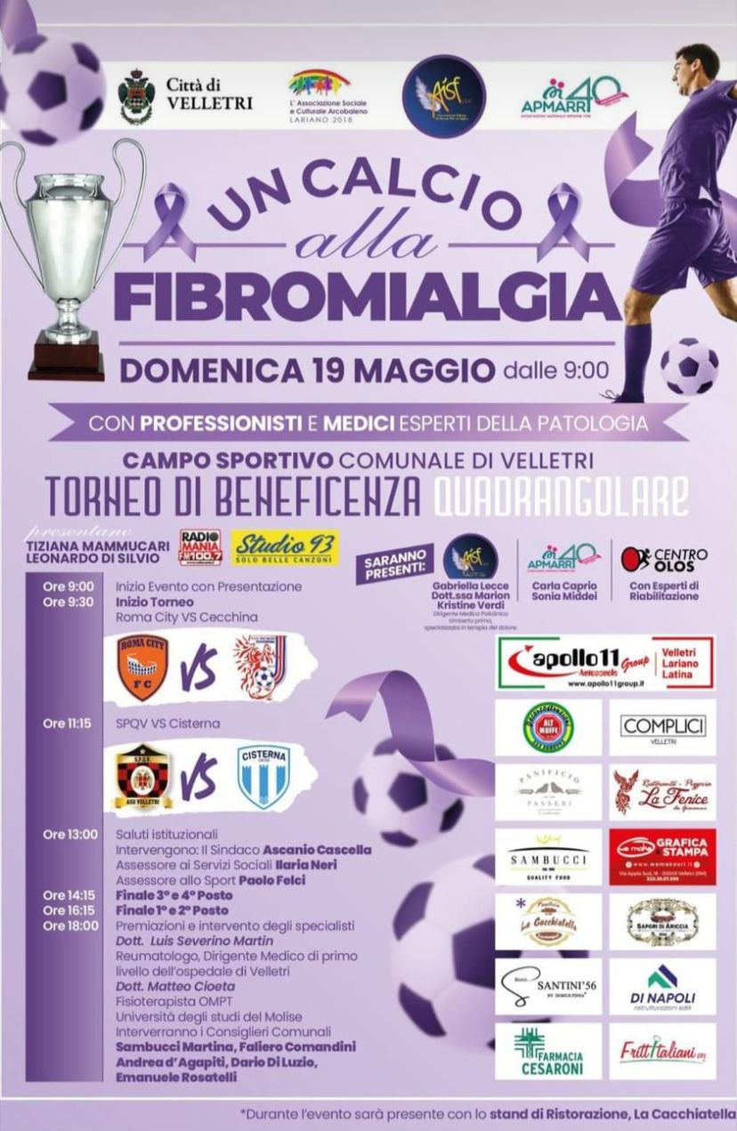 Un Calcio alla Fibromialgia – Velletri, 19 maggio 2024