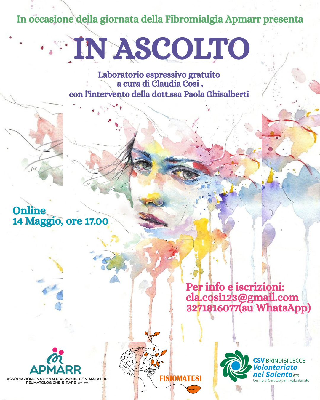 INCONTRO PER PERSONE CON FIBROMIALGIA “IN ASCOLTO” – 14.05.2025