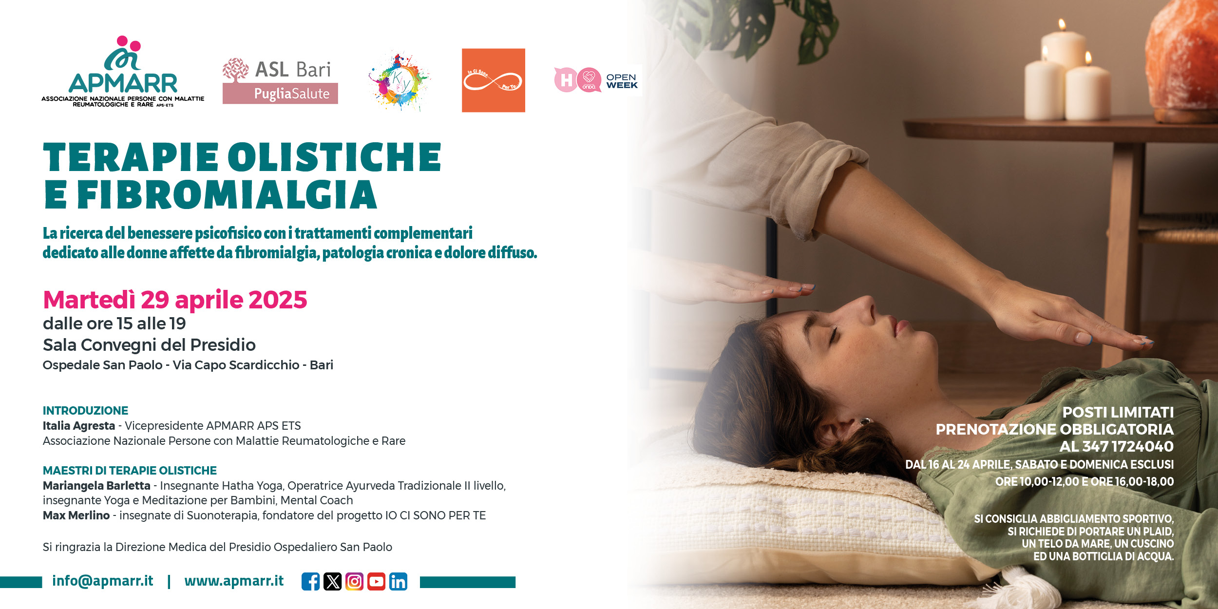 Terapie olistiche e fibromialgia – Bari, 29.04.2025