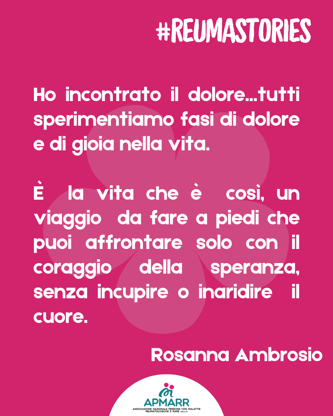 REUMAstories, la testimonianza di Rosanna, affetta da sclerosi sistemica progressiva