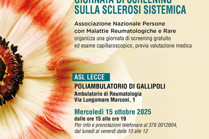 GALLIPOLI Giornata di screening sclerosi sistemica – 15.10.2025