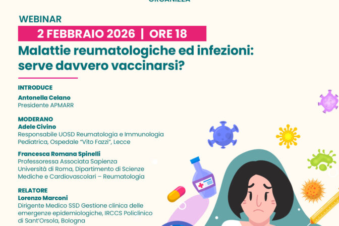 Webinar “Malattie reumatologiche ed infezioni: serve davvero vaccinarsi?”- 02.02.2026